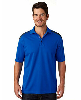 Ultraclub 8215 Adult Cool  Dry 2-Tone Mesh Pique Polo Shirt