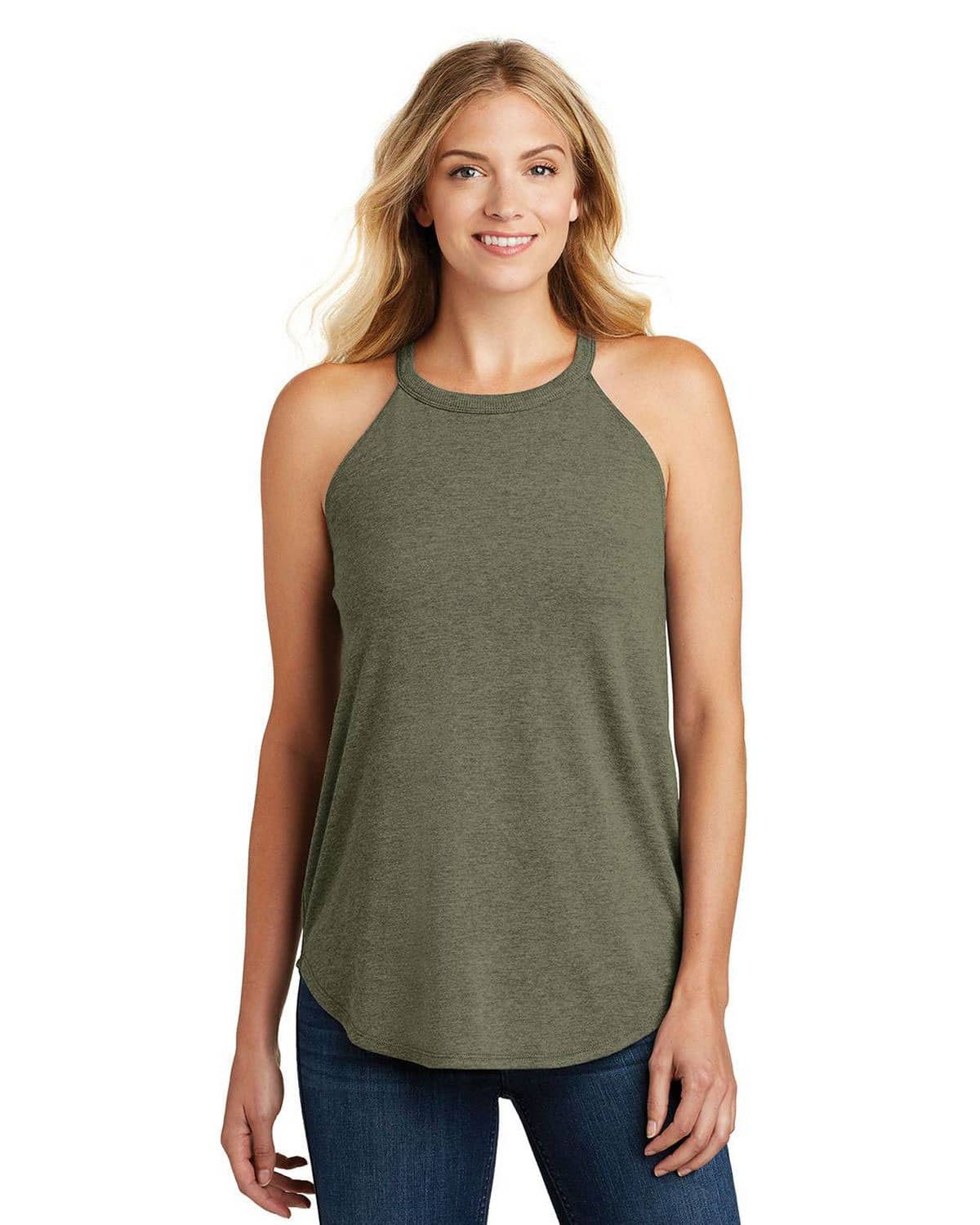 Size Chart for District DT137L Women Perfect Tri Rocker Tank