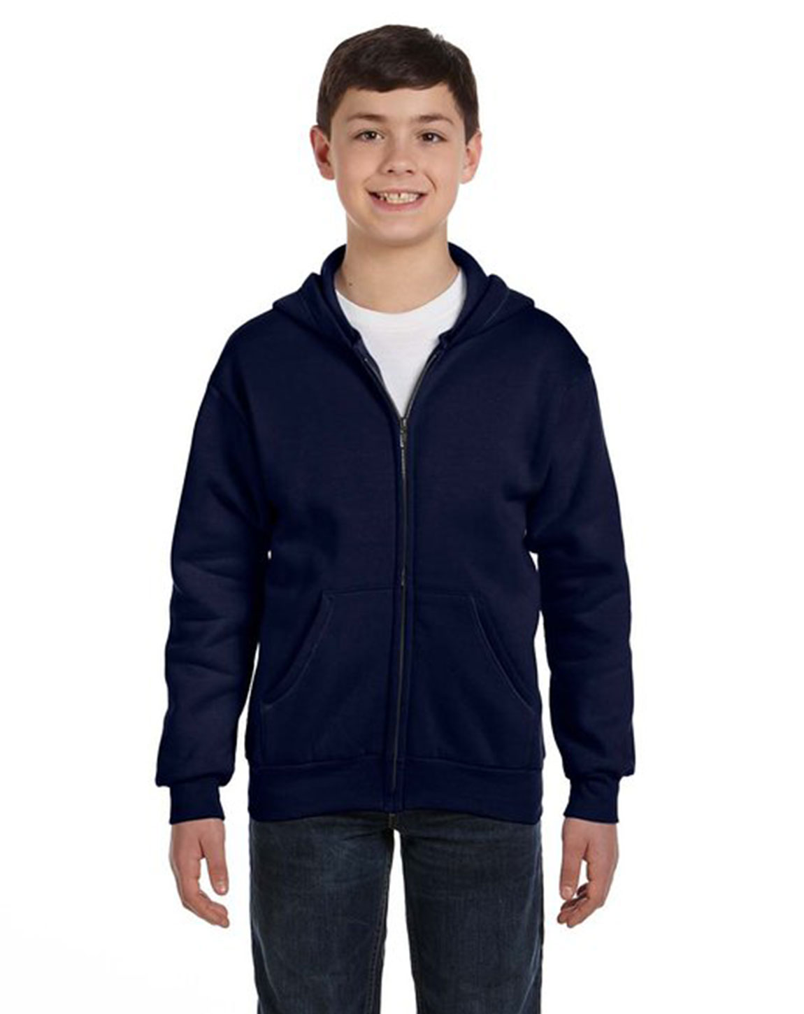 Size Chart for Hanes P480 Youth ComfortBlend 50/50 Full-Zip Hood ...