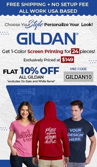 Flat 10% OFF All Gildan