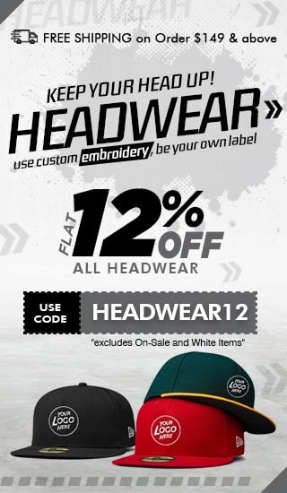 Flat 12% OFF on All headwear
